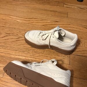 Puma Karmen Cream Suede Platform Sneakers--8